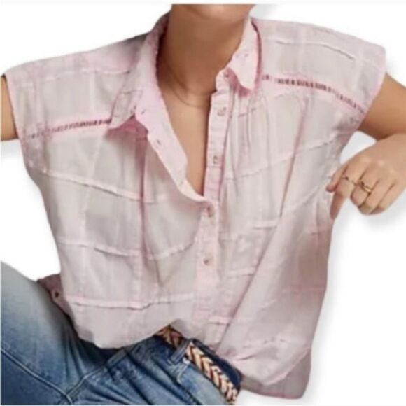 Anthropologie Pilcro Serena Surf Top Blouse XL - Picture 1 of 14